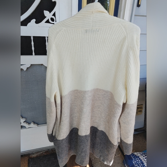 Banana Republic color block long wool blend sweater size XL NWT - Picture 4 of 7